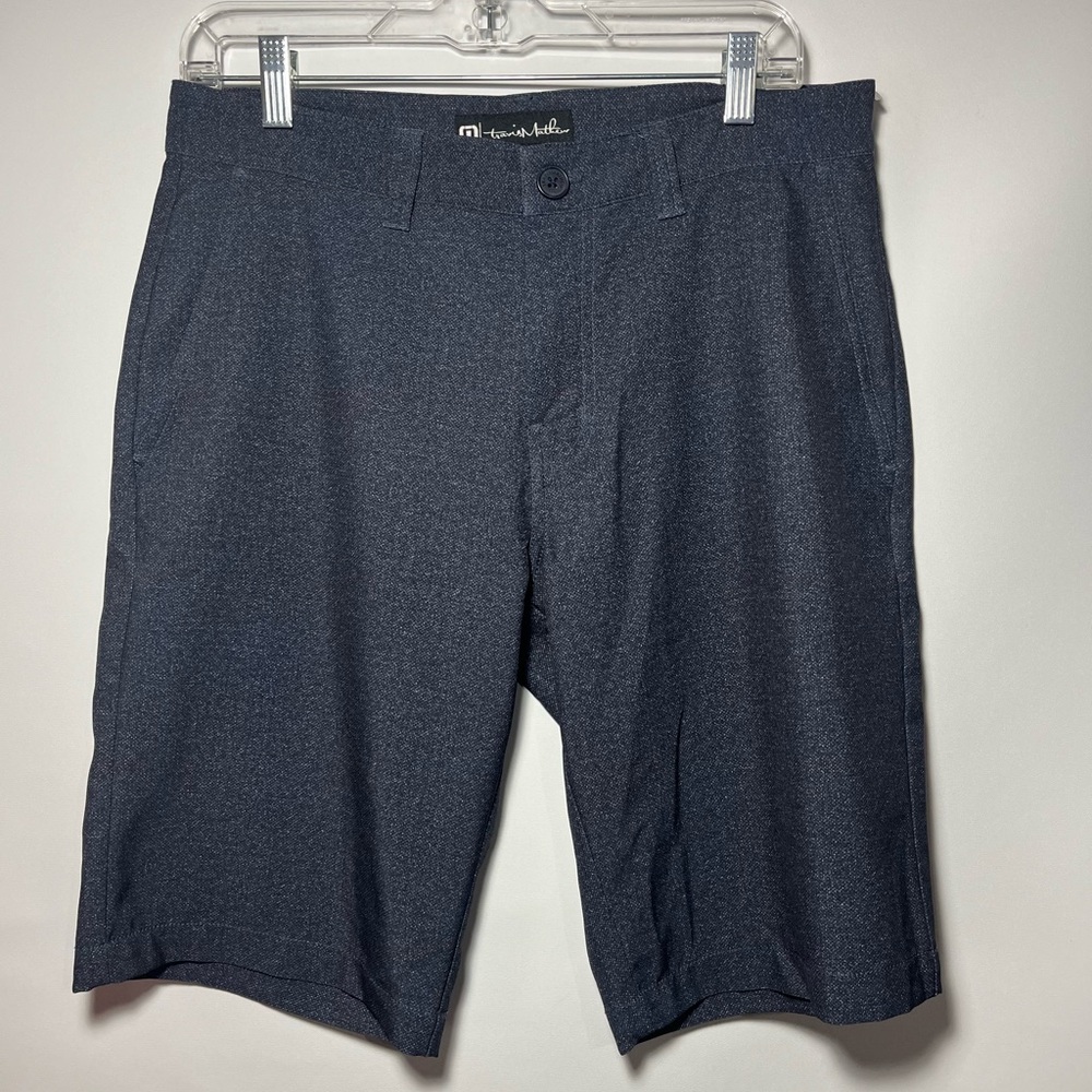 Travis Mathew Golf Shorts Mens 32 dark Gray Lightweight polyester spandex